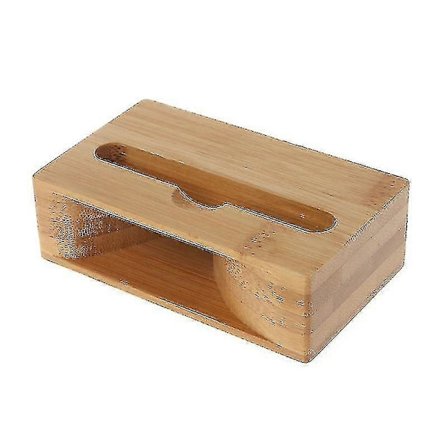 Telefon Lydforstærker Universal Bambus Mobilholder Stand Mobiltelefon Højttaler