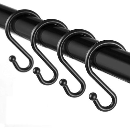 12 stk. Metal bruseforhængskroge Rustfrit S-formet krog