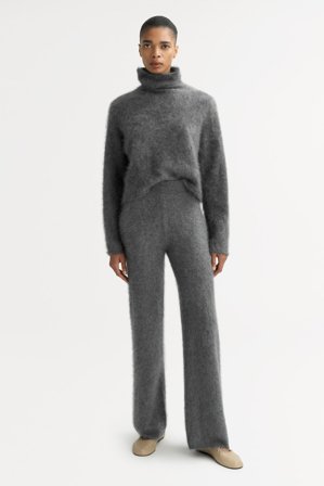Soft Goat - Brushed pants - Women cashmere pants - S - Grey