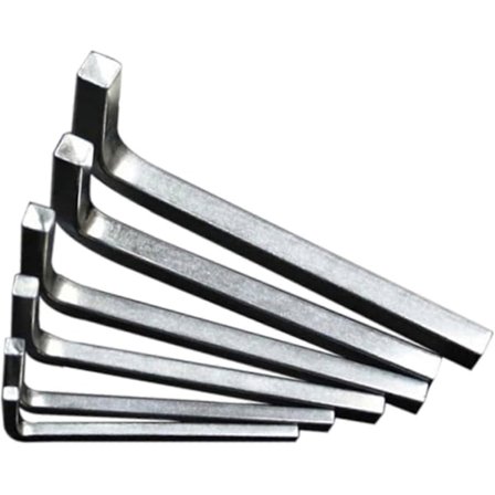 6 stk. L-formet firkantnøgle, lang arm unbrakonøglesæt, 4-punkts skruetrækkersæt 3-8 mm - q36/YY