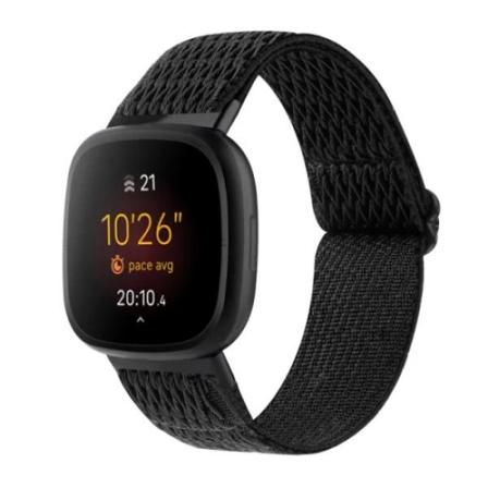 1 stk. vevd nylon armbånd for Fitbit Versa 3/Sense - Armbånd Bl