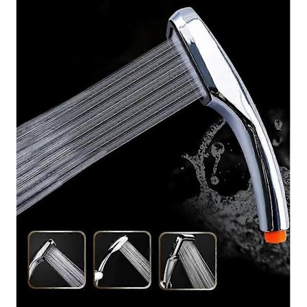 300-håls duschmunstycke 30% vattenbesparing med 300% turboladdat tryck - Krom P