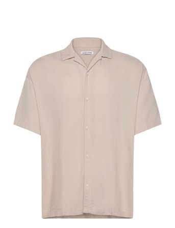 Jjwayne Solid Resort Shirt Ss Beige Jack & J S