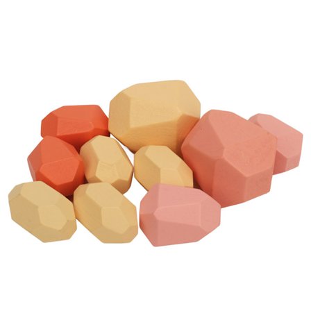 10 ST Træsortering Stabling Stene Fyrretræ Træ Farverige Fremme Kreativitet Balancering Stabel Stene til Dreng Pige Gaver