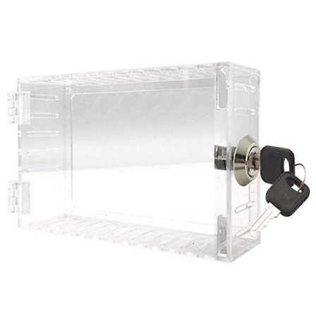 Universell Termostatlåsbox med Nyckel Termostatöverdrag för Termostat på Vägg Passar Termostater 7X4.