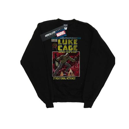 Marvel Dam/Kvinnor Luke Cage Distressed Yourself Sweatshirt X Black XXL