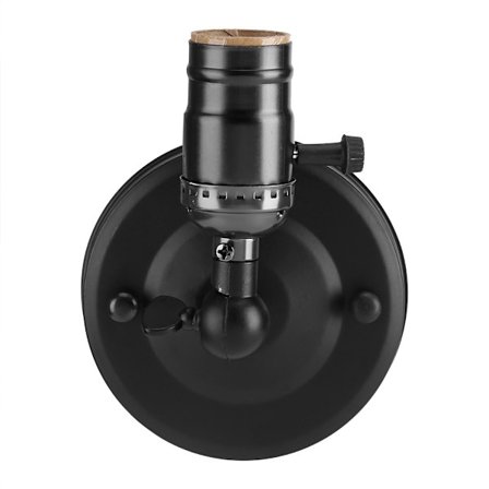 Vintage Svart E27 Vägglampa med Strömbrytare 220V Heminredningslampa