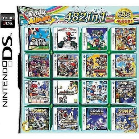 482 I 1 Ds Mario Multicart Spillkassett For Nintendo Ds Ndsl Ndsi 3ds 2ds
