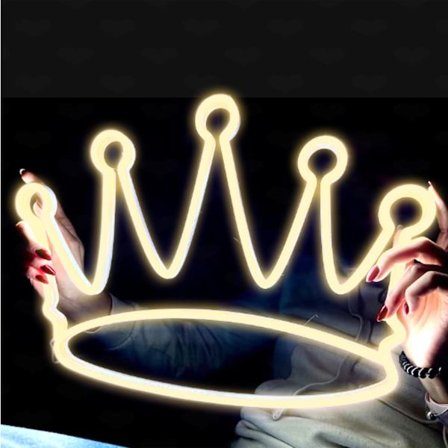 Crown Neon Skyltar Led Crown Neon Ljus Stor Vägg Hängande Lampor Konst Dekor Neon Lampor för Sovrum Barnrum Butik Lägenhet Sovsal Födelsedagsfest 