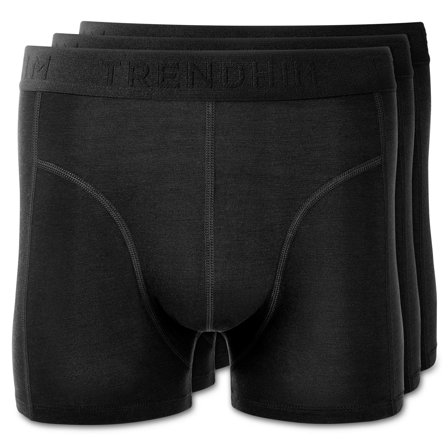 Large - FeatherFeel | 3-Pack Black Merino Wool Boxer Briefs for Men