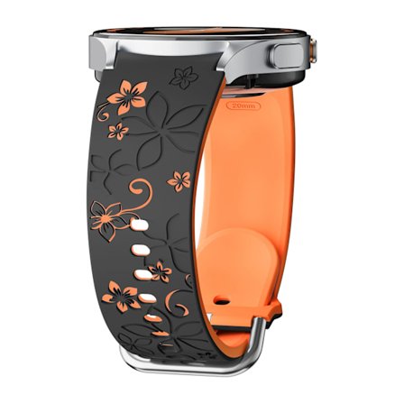 Graverat silikonarmband för Samsung Galaxy Watch 7 FE/6 4 Classic/5 Pro 45 Utan Glipor Sportarmband Galaxy Watch 7 Armband 44mm 40mm