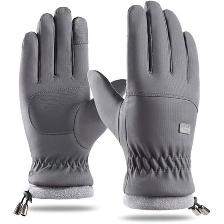 ING Unisex talvihanskat liukumattomilla sormenpäillä ja paksulla fleecevuorella, sopivat ulkoiluun kylmällä säällä