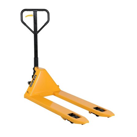 Pallet truck, silent, 2500 kg, 1150 mm, single, rubber, yellow