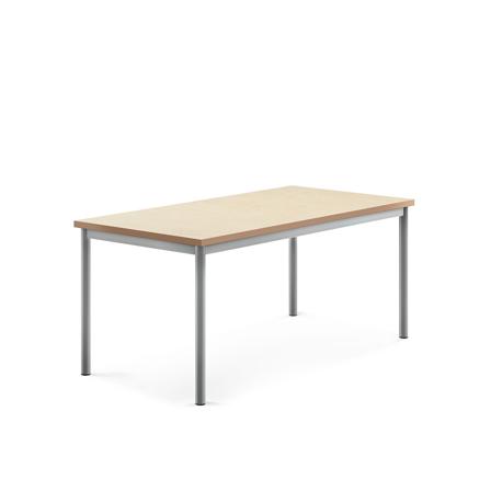 Tisch SONITUS, 1400x700x600 mm, Linoleum beige, alugrau