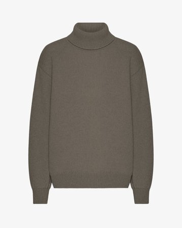 Merino Wool Turtleneck - Dusty Olive