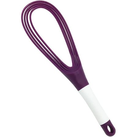 2 stk 29CM Twist Visp, Plast Kjøkken Flat Ballong Visp Tykk Wire Egg Frotter Beater for Matlaging Blanding Visping Røre, Lilla