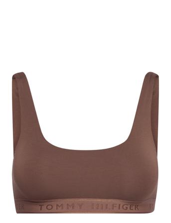 Unlined Bralette Lingerie Bras & Tops Soft Bras Tank Top Bras Brun Tommy Hilfiger
