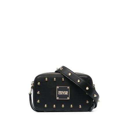 Versace Jeans Couture, Range E Studs Revolution Classic Sketch 2 Smooth Crossbody BAG Zwart, Dames, Maat:ONE Size