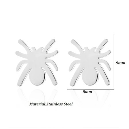 Uusin malli 2025 Epäsymmetriset kurpitsa-aave nappikorvakorut, ruostumattomasta teräksestä valmistetut Halloween-kallo kurpitsalyhty korvakorut 