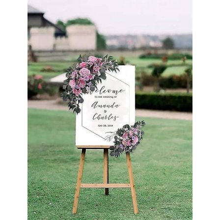 Bryllupsbue Blomsterkranssett Av 2 DIY Rose Buedekor