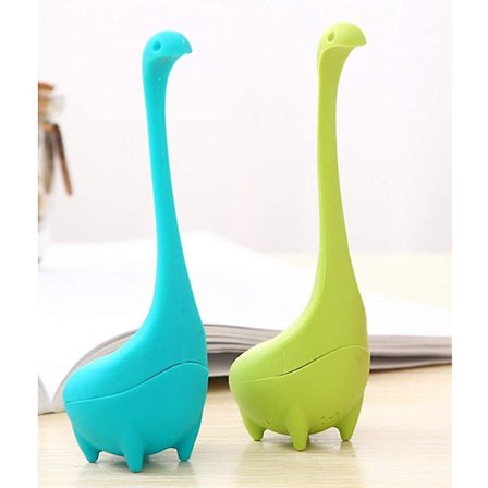 Tesil med lång hals och söt dinosaurie, 2-pack