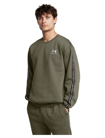 Under Armour Ua Icon Fleece Crew Taping - Khaki green - S
