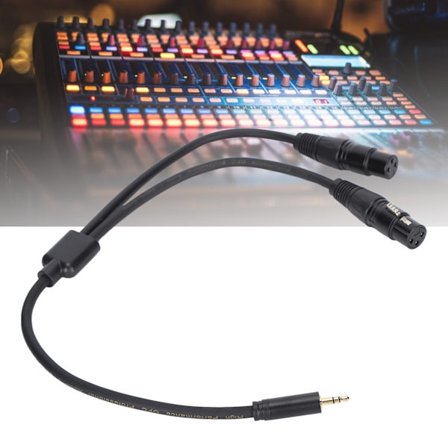 Balanserad Stereo XLR till 3,5 mm Y-Splitter Kabel för Professionell Ljudutrustning, Dubbel Mikrofonadapter med Förstärkt Hölje och Signalklarhet