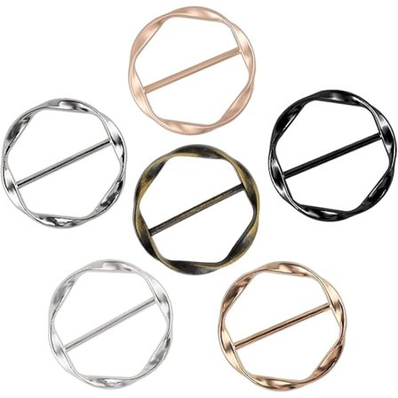 Paket med halsdukklämmor, slipsnålar, halsduksspännen, ringar för kvinnor och flickor, justerbara metallklämmor för midjan för tröja, klänning, bälte,