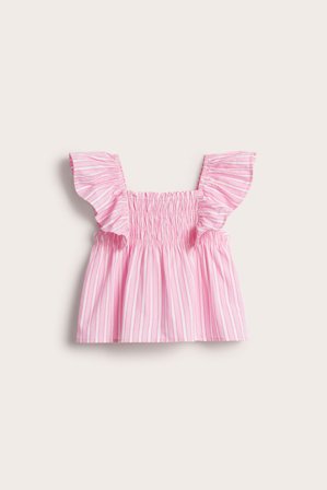 Kappahl | Randig volangtopp Rosa 104 | Rosa