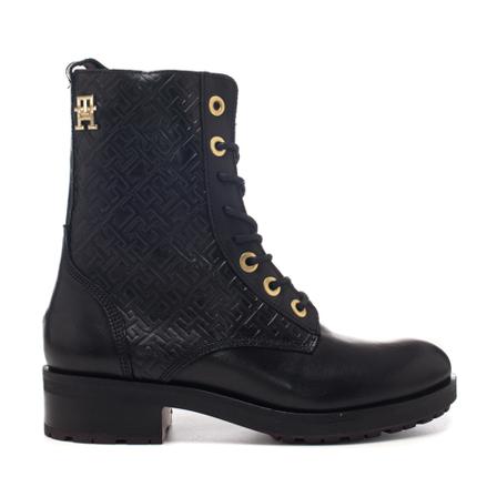 Tommy Hilfiger, biker boot Zwart, Dames, Maat:36 EU,leer