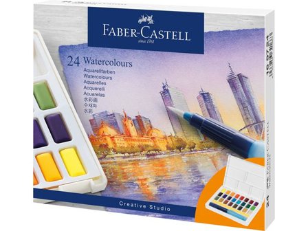 FABER-CASTELL Vattenfärg 24 färger - Lyreco - Skola och förskola - Målarfärg och tillbehör - Färgblock