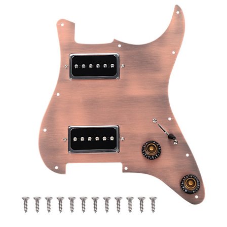 HH ALNICO V Magnet Pickup Rød Kobber Farve Aluminium Legering Loaded Pickguard til ST Style Electri