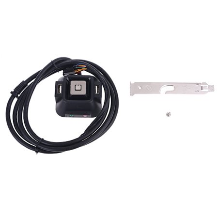 Monitoiminen USB 2.0 tietokoneen PC-kytkin ulkoinen virta päälle/pois-nollauspainike mikrofoniliitännöillä