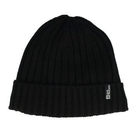 Jack Wolfskin - Svart cuff Beanie - Rib Knit Beanie Black Cuff @ Hatstore