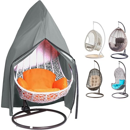 Hengende egg-stol i rotting til uteplassen - utendørs svingtrekk for store egg