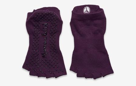 Moonchild Grip Socks Low Rise - Open Toe Blackberry S Heather Grey S S, Tøj & Bolig, Træningstøj, Træningssokker