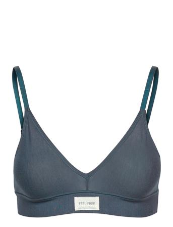 Iel - Sa Triangle Lingerie Bras & Tops Soft Bras Tank Top Bras Blå Etam