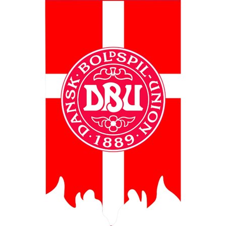Dekorative Dannebrogsflag til fodboldfester, fanartikler, bardekorationer til EM 2024