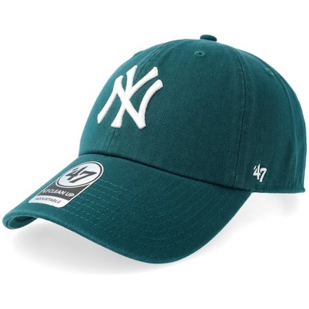 47 Brand - MLB Grønn unconstructed Caps - New York Yankees 47 Clean Up Pacific Green/ White Adjustable @ Hatstore