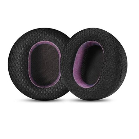 Kompatibelt med Microsoft Surface Headphones 1 och 2, Svart och Lila Nätväv Hörlurskuddar, 2-pack