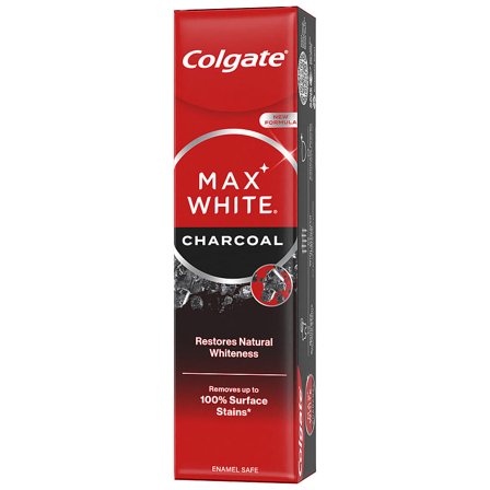 Colgate Tandpasta Max White Charcoal 75 ml, Medicin & Pleje, Mund & Tandpleje, Tandpasta
