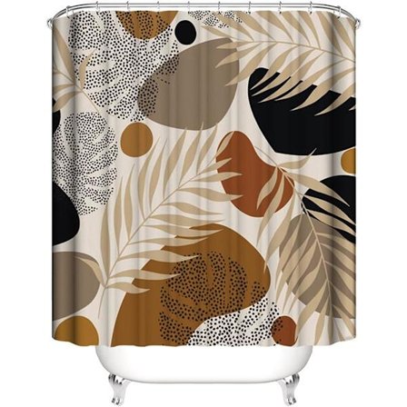 Vattentät duschdraperi, tvättbar duschdraperi med 12 krokar, badrumsdraperi