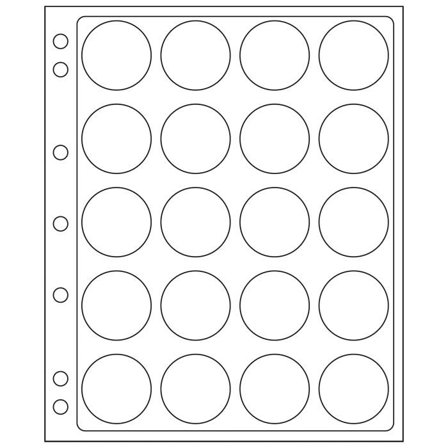 Kunststoffhüllen ENCAP, für 20 Münzen mit einem InnenØ von 38 bis 40 mm