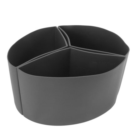 3 i 1 Silikon Slow Cooker Divider Liner Gjenbrukbar Lekkasjesikker Oppvaskmaskin Trygg Koke Liner For 6 Quart Pot Grå