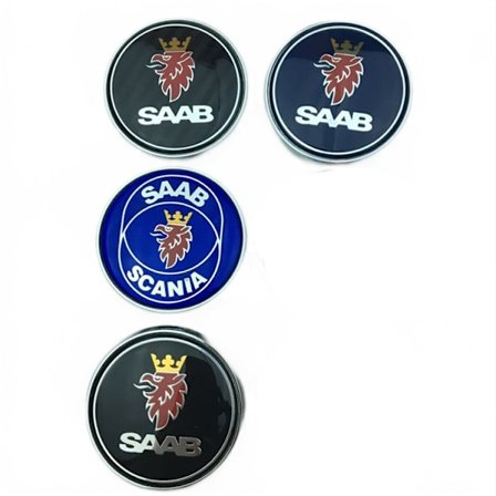 Passar till Saab bil bakre emblem SAAB Saab 68mm emblem 1 st (Marinblå)