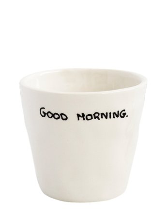 Anna + Nina Espresso Cup Goodmorning - Cream - 8 CL