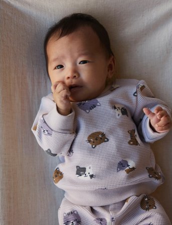 name it Nbftammie Ls O-Neck - Purple - 56