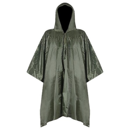 Regnrock Multifunktionell Poncho Camouflage Vattentät Ryggsäck Dark Green