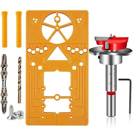 Skjult hengseljigg boresett 35 mm justerbar