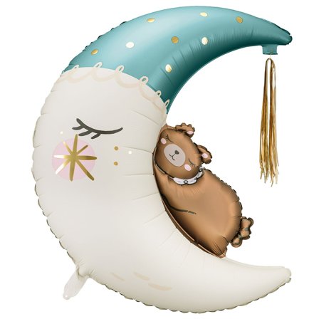 Folieballong Bamse på Månen